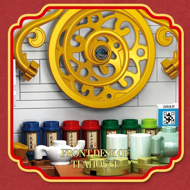 Panlos Building Block Set: China Town Ancient Emerald House, Model 610014