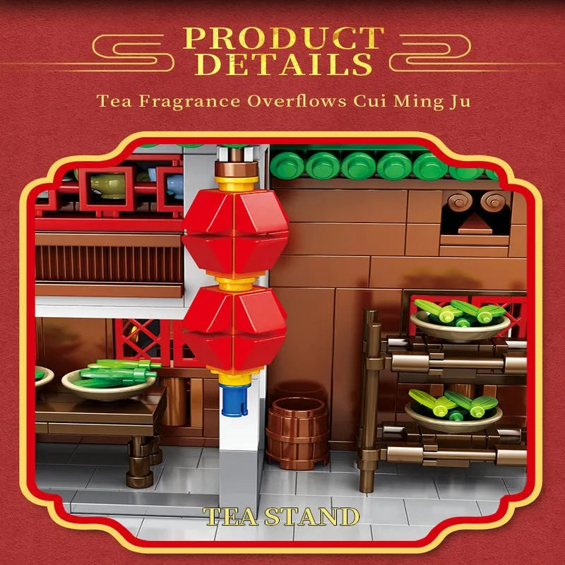 Panlos Building Block Set: China Town Ancient Emerald House, Model 610014