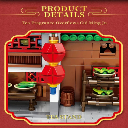 Panlos Building Block Set: China Town Ancient Emerald House, Model 610014