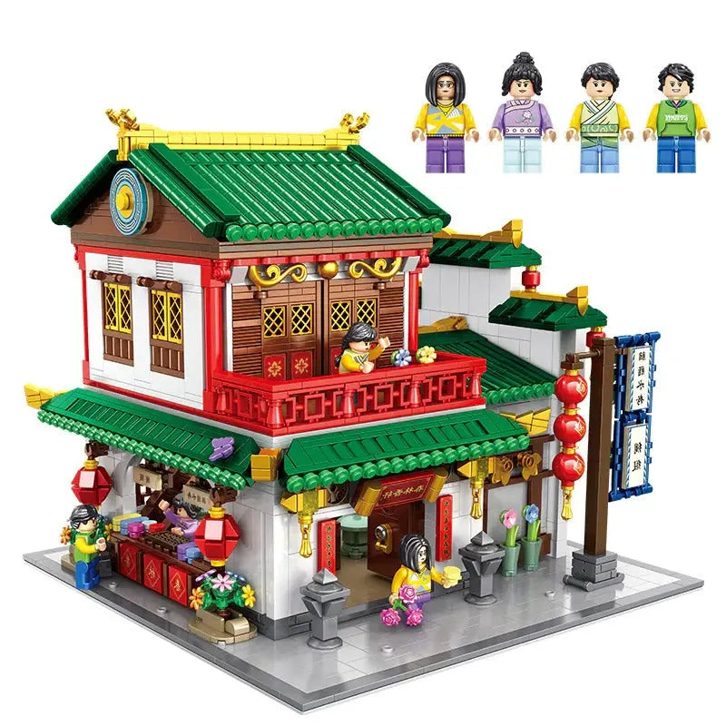 Panlos Building Block Set: China Town Ancient Fragrance Shop, Model 610013