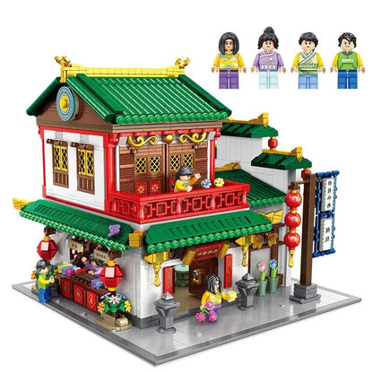 Panlos Building Block Set: China Town Ancient Fragrance Shop, Model 610013