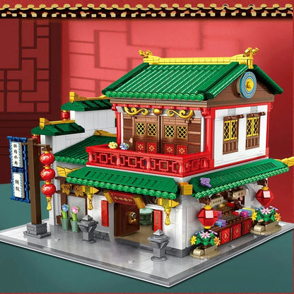 Panlos Building Block Set: China Town Ancient Fragrance Shop, Model 610013