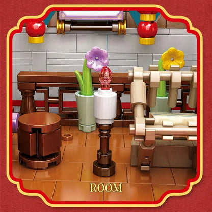 Panlos Building Block Set: China Town Ancient Fragrance Shop, Model 610013