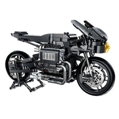 Panlos MOC Building Block Set: High Tech MOC Classic City Motorcycle, Model 672009