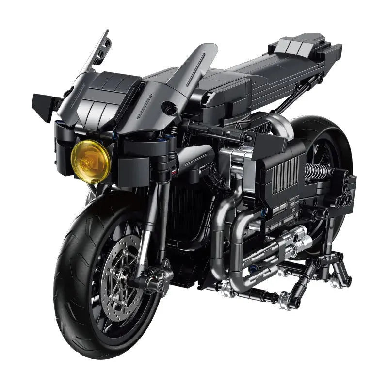 Panlos MOC Building Block Set: High Tech MOC Classic City Motorcycle, Model 672009