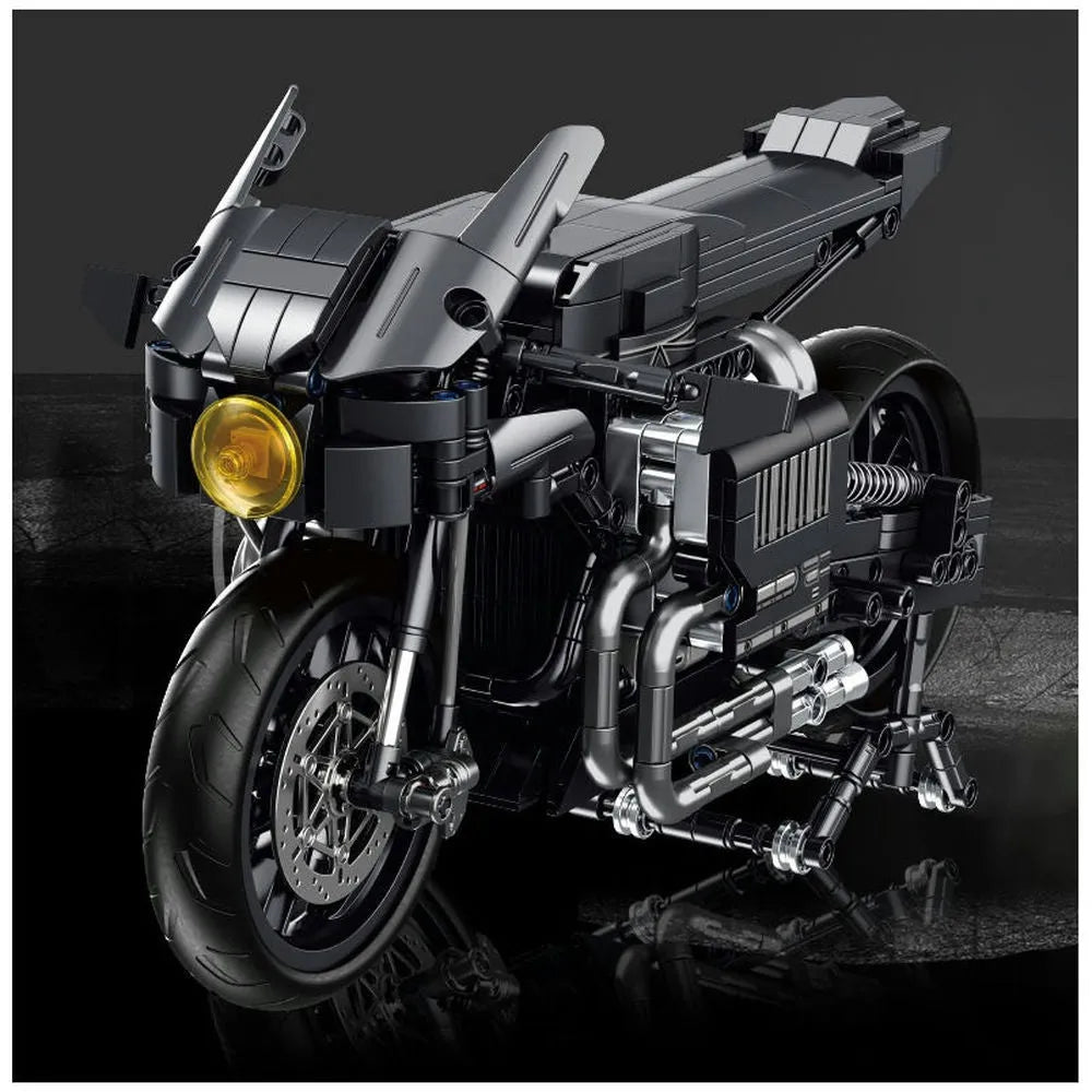 Panlos MOC Building Block Set: High Tech MOC Classic City Motorcycle, Model 672009