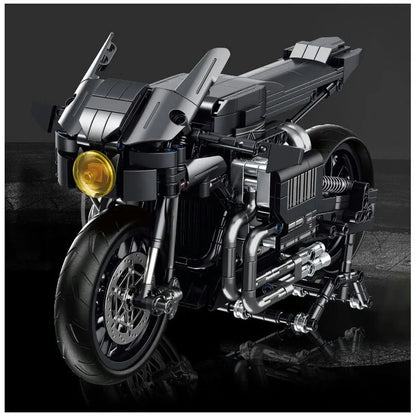 Panlos MOC Building Block Set: High Tech MOC Classic City Motorcycle, Model 672009