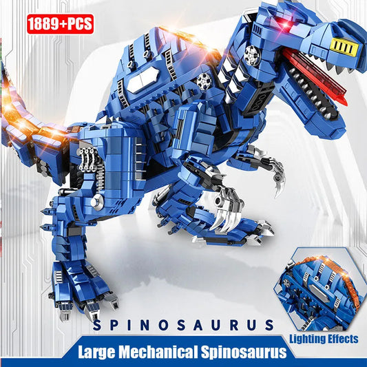 Panlos MOC Building Block Set: Jurassic Dinosaur MOC Mechanical Spinosaurus, Model 611013