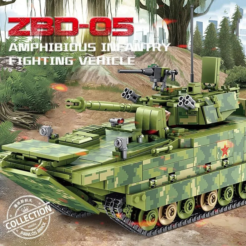 Panlos Building Block Set: China Amphibious Infantry Tank, Model 632007
