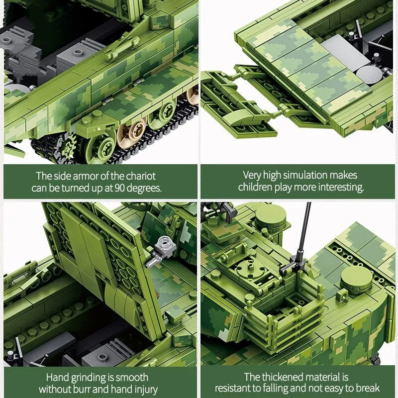 Panlos Building Block Set: China Amphibious Infantry Tank, Model 632007