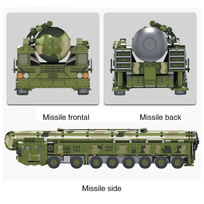 Panlos Building Block Set: DF41 Intercontinental Nuclear Missiles, Model 639009