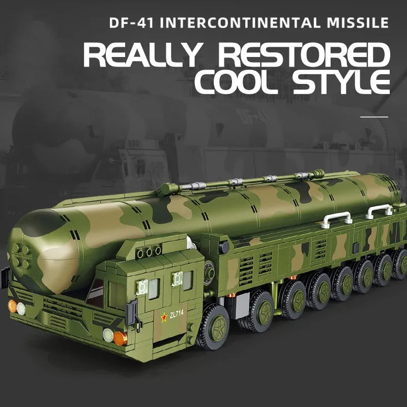 Panlos Building Block Set: DF41 Intercontinental Nuclear Missiles, Model 639009