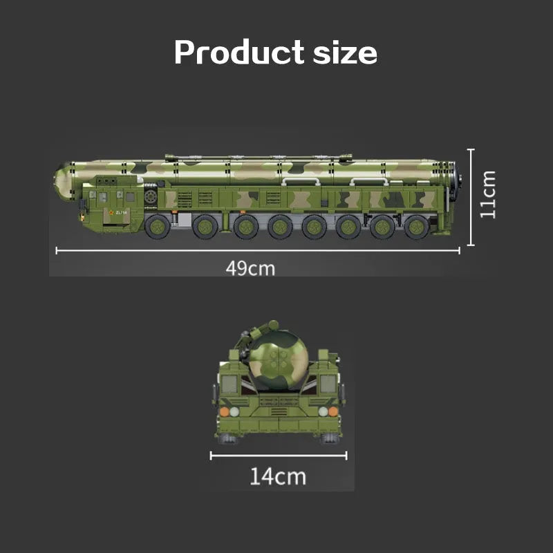 Panlos Building Block Set: DF41 Intercontinental Nuclear Missiles, Model 639009