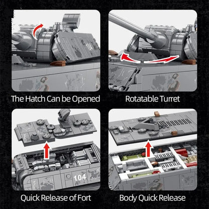 Panlos Building Block Set: German MK8 Panzer Main Battle Tank EU