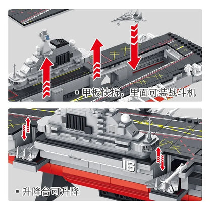 Panlos Building Block Set: Liaoning Navy Aircraft Carrier War Ship, Model 688012