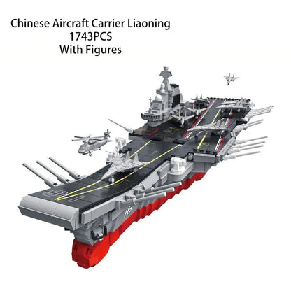Panlos Building Block Set: Liaoning Navy Aircraft Carrier War Ship, Model 688012