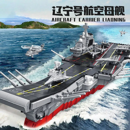 Panlos Building Block Set: Liaoning Navy Aircraft Carrier War Ship, Model 688012