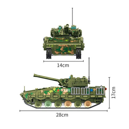 Panlos MOC Building Block Set: 04A Infantry Fighting War Vehicle, Model 639010