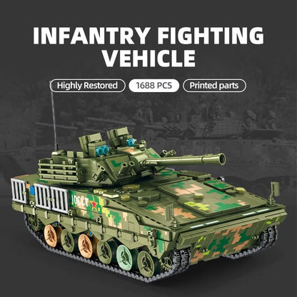 Panlos MOC Building Block Set: 04A Infantry Fighting War Vehicle, Model 639010