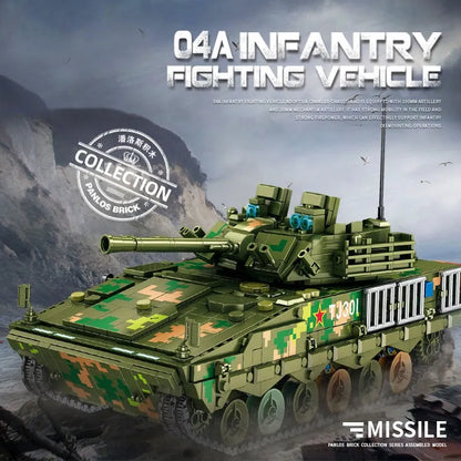 Panlos MOC Building Block Set: 04A Infantry Fighting War Vehicle, Model 639010