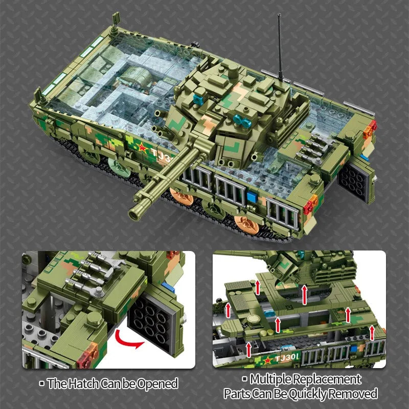 Panlos MOC Building Block Set: 04A Infantry Fighting War Vehicle, Model 639010