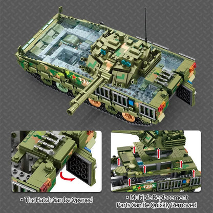 Panlos MOC Building Block Set: 04A Infantry Fighting War Vehicle, Model 639010