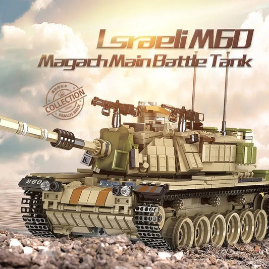 Panlos MOC Building Block Set: Israel M60 Main Battle Tank, Model 632004