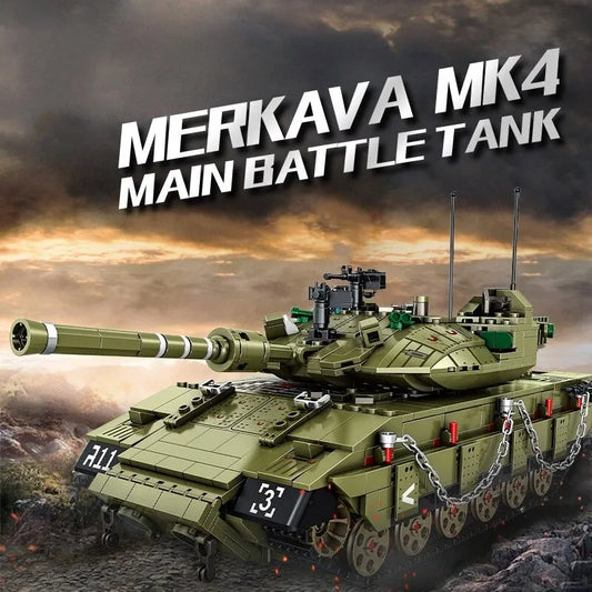 Panlos MOC Building Block Set: Israel MK4 Main Battle War Tank, Model 632009