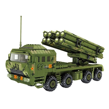 Panlos MOC Building Block Set: Rocket Gun Carrier War Truck, Model 639002