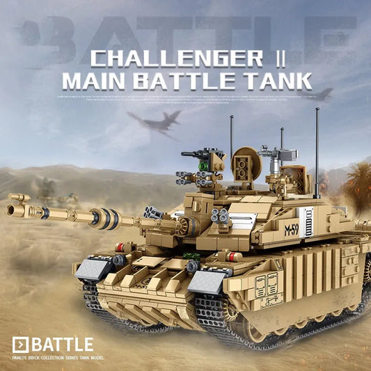 Panlos MOC Building Block Set: WW2 Challenger 2 Main Battle Tank, Model 632008