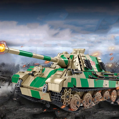 Panlos MOC Building Block Set: WW2 Jagdtiger Heavy Battle Tank, Model 632017