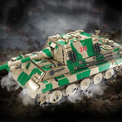 Panlos MOC Building Block Set: WW2 Jagdtiger Heavy Battle Tank, Model 632017