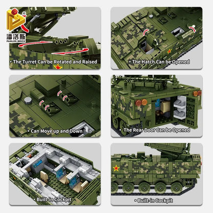 Panlos MOC Building Block Set: WW2 Red Arrow Anti-tank Missile, Model 639005