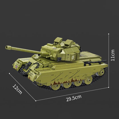 Panlos Building Block Set: RC Motorized Centurion Main Battle Tank, Model 676008