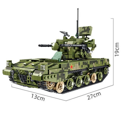 Panlos Building Block Set: Self-propelled 35MM Artillery, Model 688005