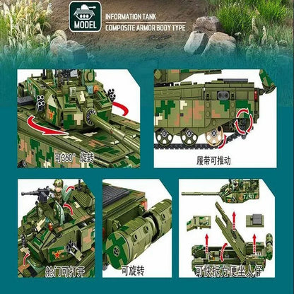Panlos Building Block Set: Self-propelled 35MM Artillery, Model 688005