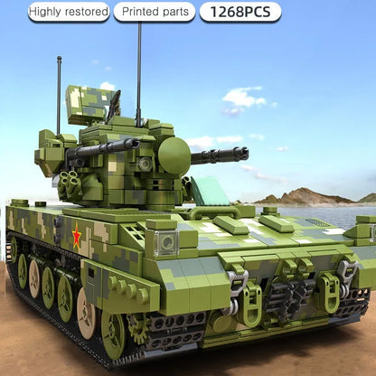 Panlos Building Block Set: Self-propelled 35MM Artillery, Model 688005