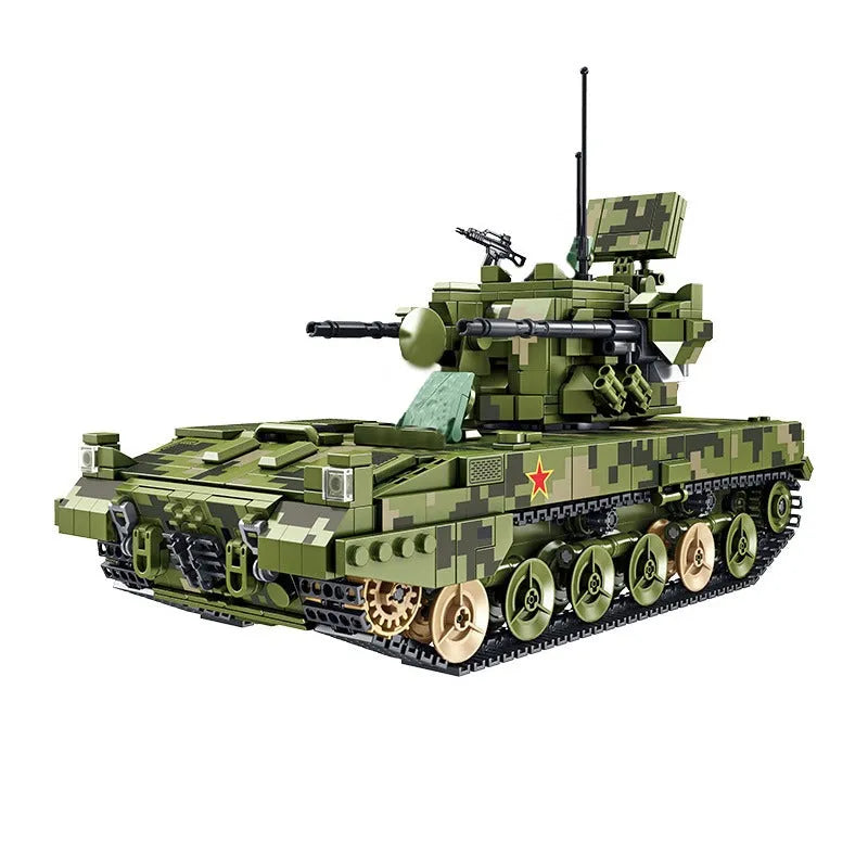 Panlos Building Block Set: Self-propelled 35MM Artillery, Model 688005