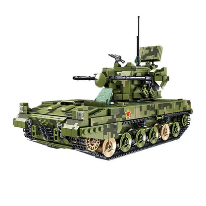 Panlos Building Block Set: Self-propelled 35MM Artillery, Model 688005
