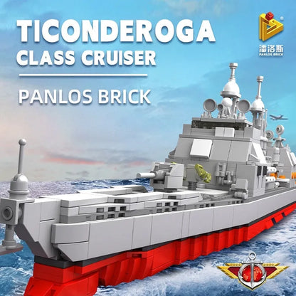 Panlos Building Block Set: Ticonderoga Cruiser Navy Battleship, Model 637007