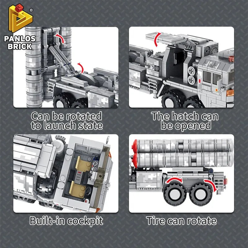 Panlos Building Block Set: WW2 Air Defense Rocket Truck, Model 639004
