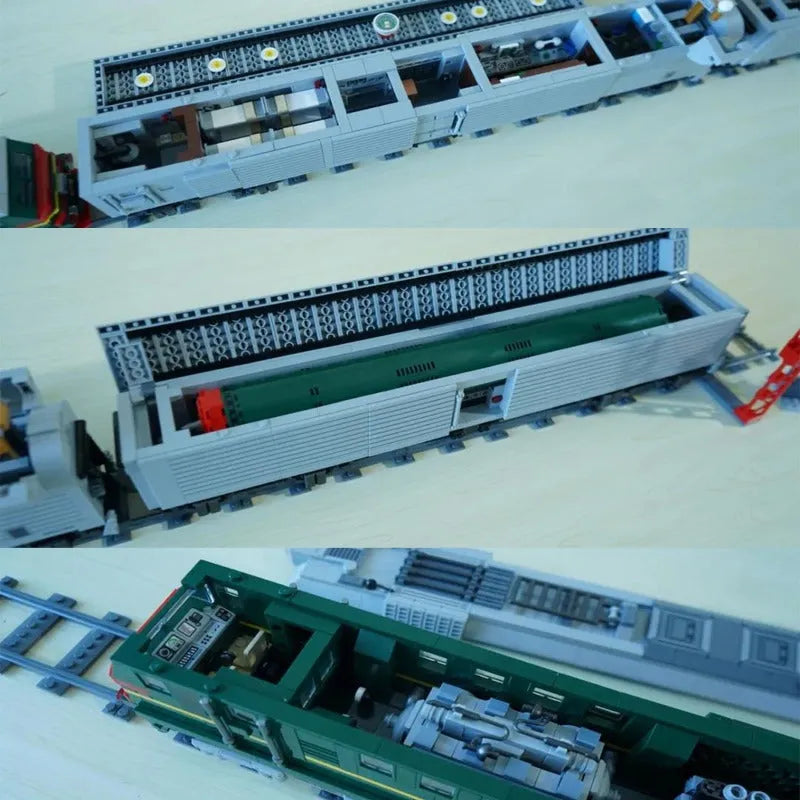 Panlos Building Block Set: WW2 Heavy Missile Train SS-24 Railway, Model 628006