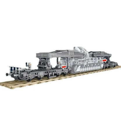 Panlos Building Block Set: WW2 Karl Heavy Carronade Mortar Railway, Model 628008