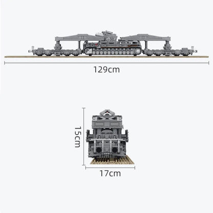 Panlos Building Block Set: WW2 Karl Heavy Carronade Mortar Railway, Model 628008