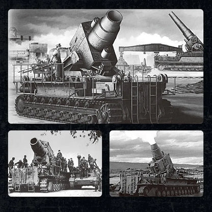 Panlos Building Block Set: WW2 Karl Heavy Carronade Mortar Railway, Model 628008