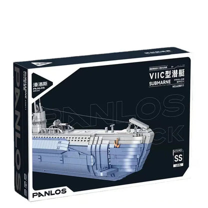 Panlos MOC Building Block Set: WW2 MOC German Navy VIIC U-552 Submarine, Model 628011