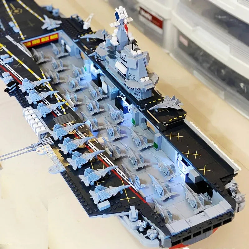 Panlos MOC Building Block Set: WW2 MOC Liaoning Aircraft Carrier, Model 688011