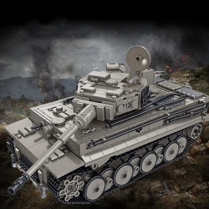 Panlos MOC Building Block Set: WW2 MOC Tiger 1 Heavy Battle Tank, Model 632015