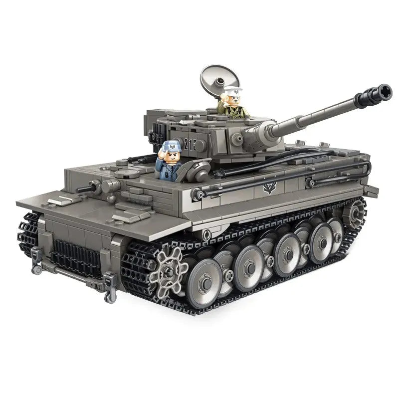 Panlos MOC Building Block Set: WW2 MOC Tiger 1 Heavy Battle Tank, Model 632015