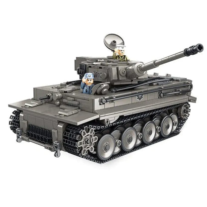 Panlos MOC Building Block Set: WW2 MOC Tiger 1 Heavy Battle Tank, Model 632015